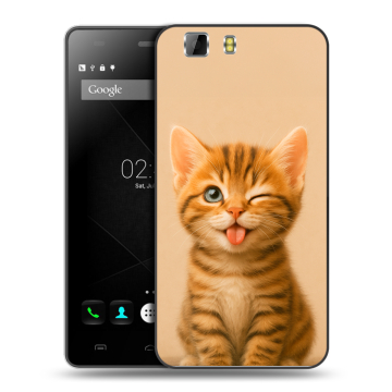 Силиконовый чехол на Doogee X5 с принтом котенок Силиконовый чехол на Doogee X5 с принтом котенок