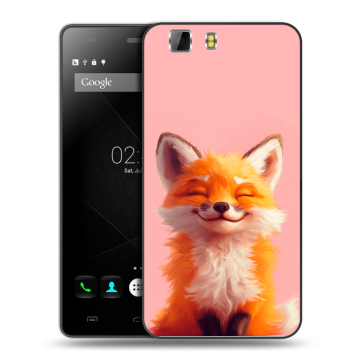Силиконовый чехол на Doogee X5 с принтом милая лиса Силиконовый чехол на Doogee X5 с принтом милая лиса