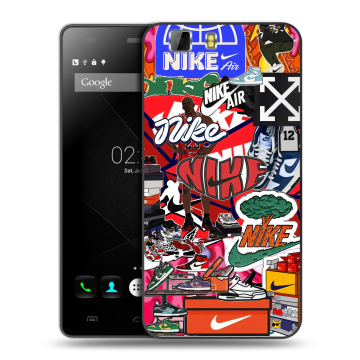 Силиконовый чехол на Doogee X5 с принтом Найк Nike яркий Силиконовый чехол на Doogee X5 с принтом Найк Nike яркий