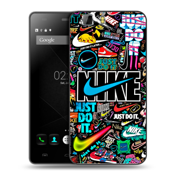 Силиконовый чехол на Doogee X5 с принтом найк nike черный Силиконовый чехол на Doogee X5 с принтом найк nike черный