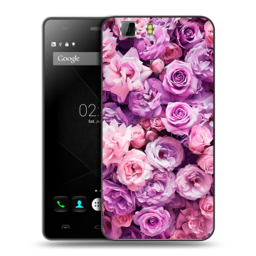 Силиконовый чехол на Doogee X5 с принтом лавандовые розы