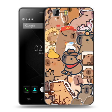 Силиконовый чехол на Doogee X5 с принтом капибара Силиконовый чехол на Doogee X5 с принтом капибара