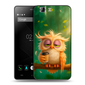 Силиконовый чехол на Doogee X5 с принтом сова
