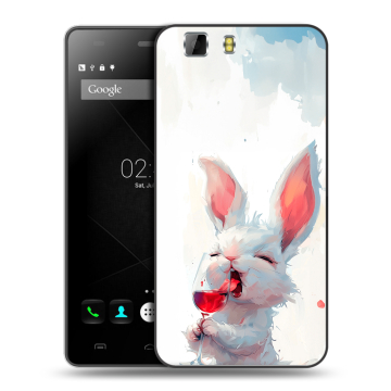 Силиконовый чехол на Doogee X5 с принтом кролик зайчик Силиконовый чехол на Doogee X5 с принтом кролик зайчик