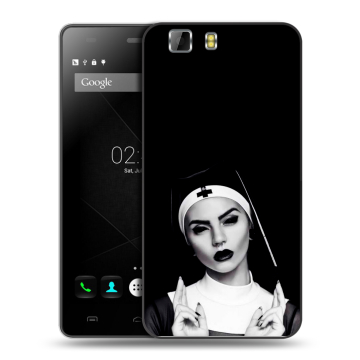 Силиконовый чехол на Doogee X5 с принтом монашка Силиконовый чехол на Doogee X5 с принтом монашка