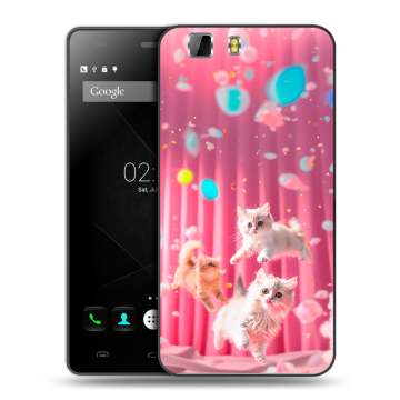 Силиконовый чехол на Doogee X5 с принтом милые котики