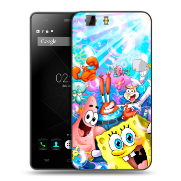 Силиконовый чехол на Doogee X5 с принтом спанчбоб спанч боб