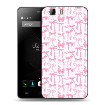 Силиконовый чехол на Doogee X5 с принтом Розовые бантики Силиконовый чехол на Doogee X5 с принтом Розовые бантики