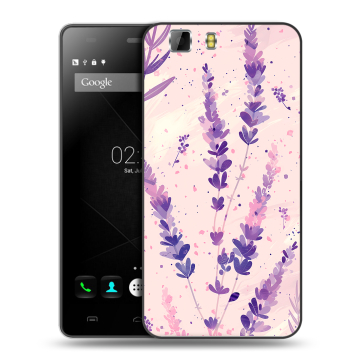 Силиконовый чехол на Doogee X5 с принтом цветы лаванда Силиконовый чехол на Doogee X5 с принтом цветы лаванда