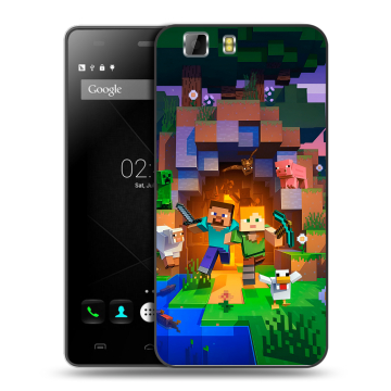 Силиконовый чехол на Doogee X5 с принтом Майнкрафт Minecraft Силиконовый чехол на Doogee X5 с принтом Майнкрафт Minecraft