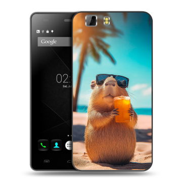 Силиконовый чехол на Doogee X5 с принтом Капибара