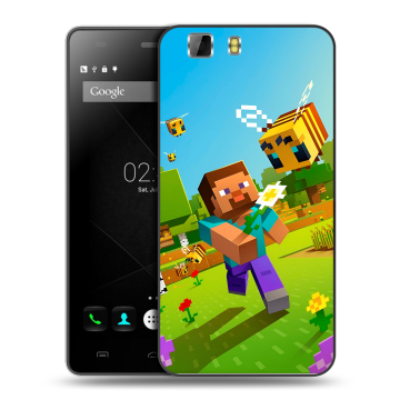 Силиконовый чехол на Doogee X5 с принтом Майнкрафт Minecraft