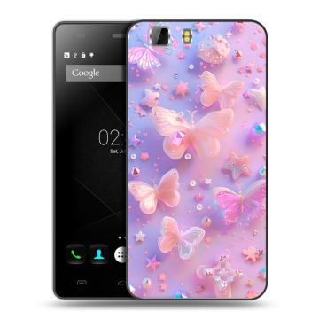 Силиконовый чехол на Doogee X5 с принтом Бабочки