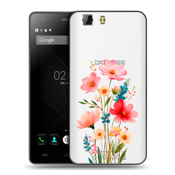 Силиконовый чехол на Doogee X5 с принтом Цветы