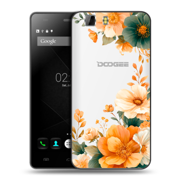 Силиконовый чехол на Doogee X5 с принтом Цветы принт