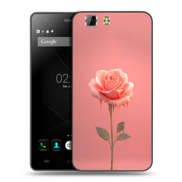 Силиконовый чехол на Doogee X5 с принтом Розовая роза