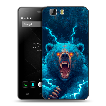 Силиконовый чехол на Doogee X5 с принтом Медведь