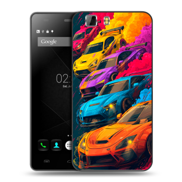 Силиконовый чехол на Doogee X5 с принтом Тачки