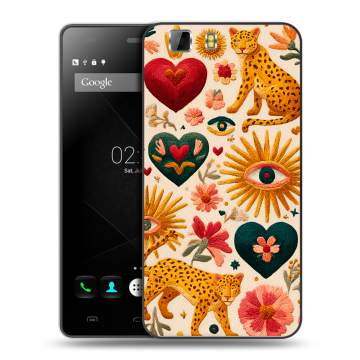 Силиконовый чехол на Doogee X5 с принтом Модный принт
