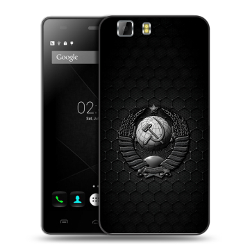 Силиконовый чехол на Doogee X5 с принтом Герб Флаг СССР