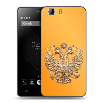 Силиконовый чехол на Doogee X5 с принтом Герб Флаг России