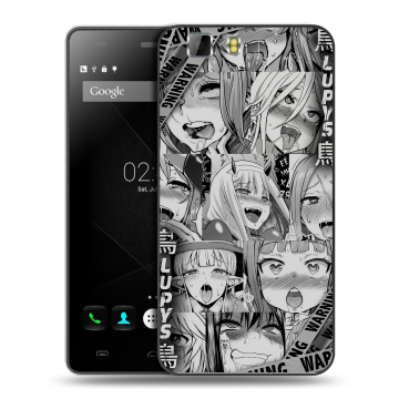 Силиконовый чехол на Doogee X5 с принтом Ahegao Ахегао Аниме