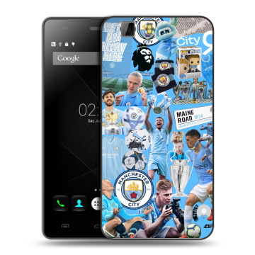 Силиконовый чехол на Doogee X5 с принтом Man City Манчестер Сити
