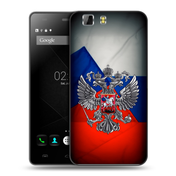 Силиконовый чехол на Doogee X5 с принтом Флаг России