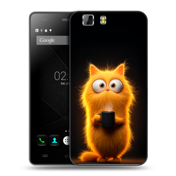 Силиконовый чехол на Doogee X5 с принтом Смешной кот Силиконовый чехол на Doogee X5 с принтом Смешной кот