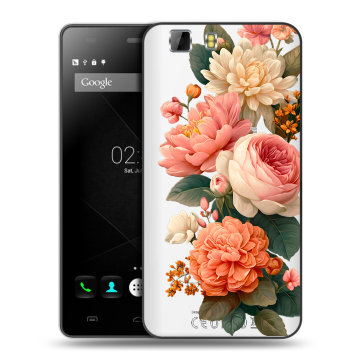 Силиконовый чехол на Doogee X5 с принтом цветы