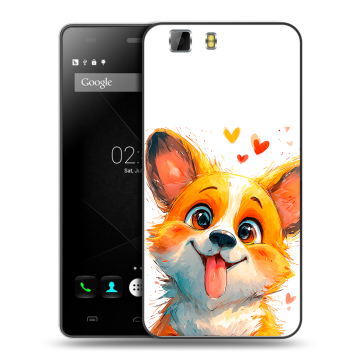 Силиконовый чехол на Doogee X5 с принтом корги Силиконовый чехол на Doogee X5 с принтом корги