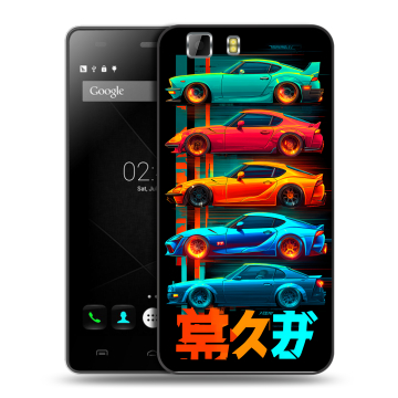 Силиконовый чехол на Doogee X5 с принтом машины тачки