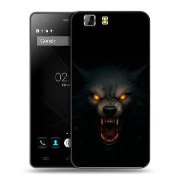 Силиконовый чехол на Doogee X5 с принтом Волк