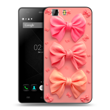 Силиконовый чехол на Doogee X5 с принтом Розовые бантики Силиконовый чехол на Doogee X5 с принтом Розовые бантики