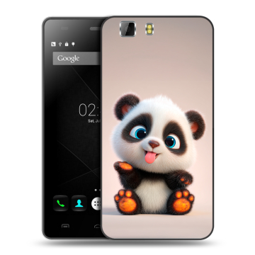 Силиконовый чехол на Doogee X5 с принтом милая панда Силиконовый чехол на Doogee X5 с принтом милая панда