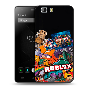 Силиконовый чехол на Doogee X5 с принтом Roblox Роблокс