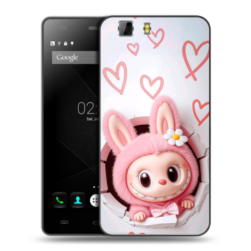 Силиконовый чехол на Doogee X5 с принтом Labubu Лабубу
