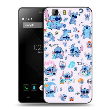 Силиконовый чехол на Doogee X5 с принтом Лило и Стич