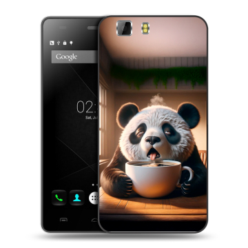 Силиконовый чехол на Doogee X5 с принтом смешная панда Силиконовый чехол на Doogee X5 с принтом смешная панда