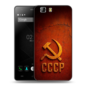 Силиконовый чехол на Doogee X5 с принтом Флаг Герб СССР Силиконовый чехол на Doogee X5 с принтом Флаг Герб СССР