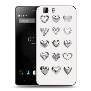 Силиконовый чехол на Doogee X5 с принтом Y2K сердечки Силиконовый чехол на Doogee X5 с принтом Y2K сердечки