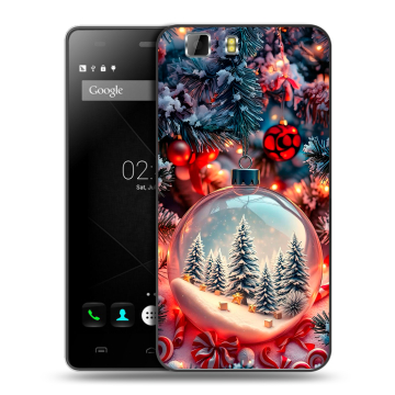 Силиконовый чехол на Doogee X5 с принтом Новый год