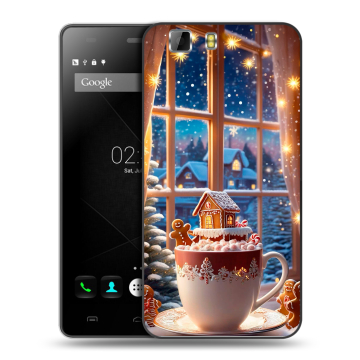 Силиконовый чехол на Doogee X5 с принтом Новый год