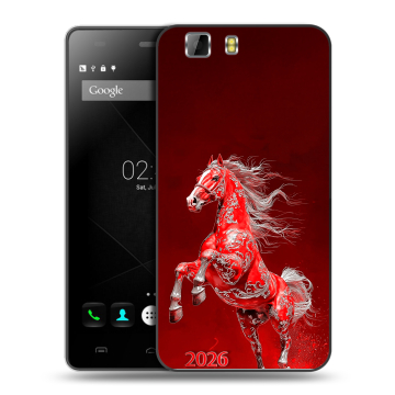 Силиконовый чехол на Doogee X5 с принтом Новый год