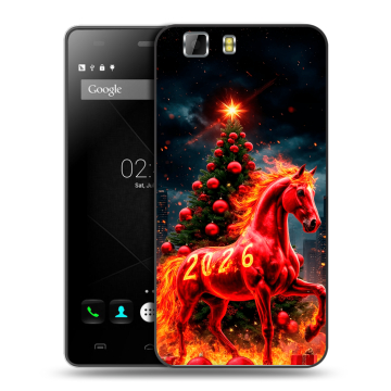 Силиконовый чехол на Doogee X5 с принтом Новый год