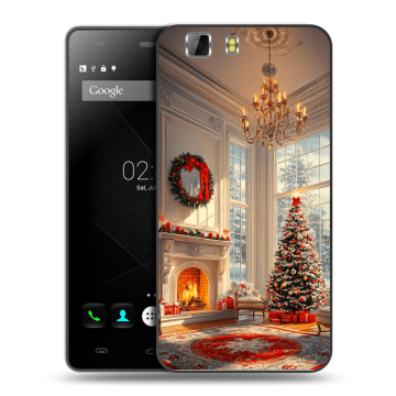 Силиконовый чехол на Doogee X5 с принтом Новый год