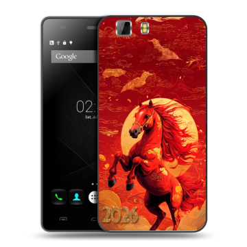 Силиконовый чехол на Doogee X5 с принтом Новый год