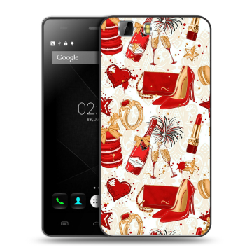 Силиконовый чехол на Doogee X5 с принтом Новый год