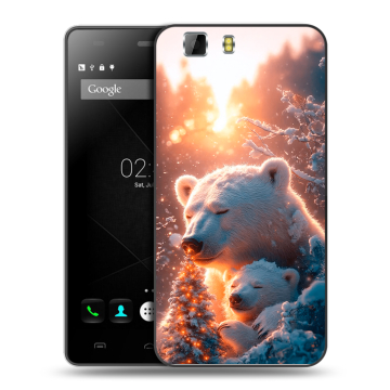Силиконовый чехол на Doogee X5 с принтом Новый год