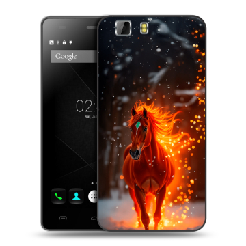 Силиконовый чехол на Doogee X5 с принтом Новый год